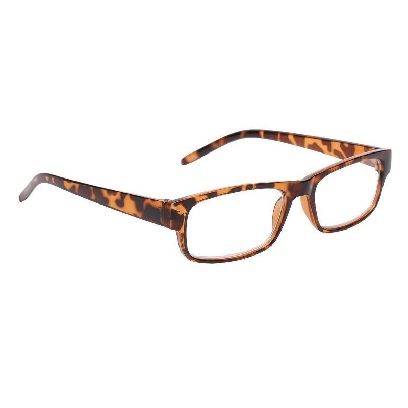 slide 2 of 6, ICU Eyewear Wink Highland Reading Glasses - Tortoise Rectangle +2.00, 1 ct