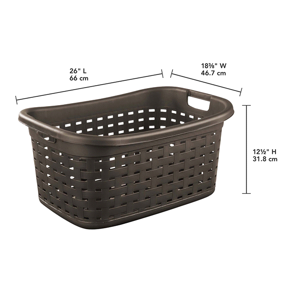 slide 2 of 17, Sterilite Weave Laundry Basket - Espresso, 1 ct