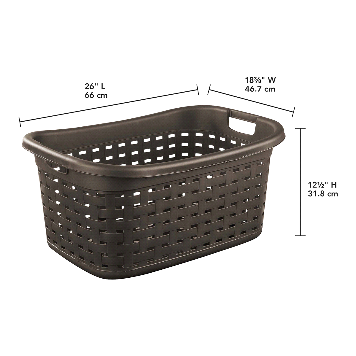 slide 17 of 17, Sterilite Weave Laundry Basket - Espresso, 1 ct
