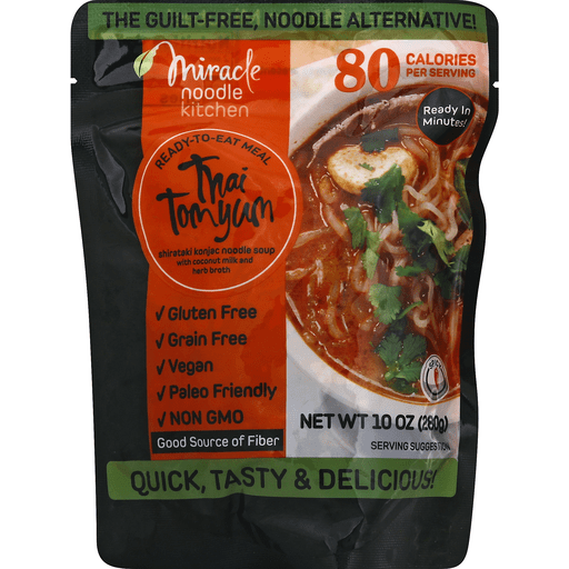 slide 2 of 2, Miracle Noodle Kitchen Rte Meal Thai Tom Yum, 10 oz