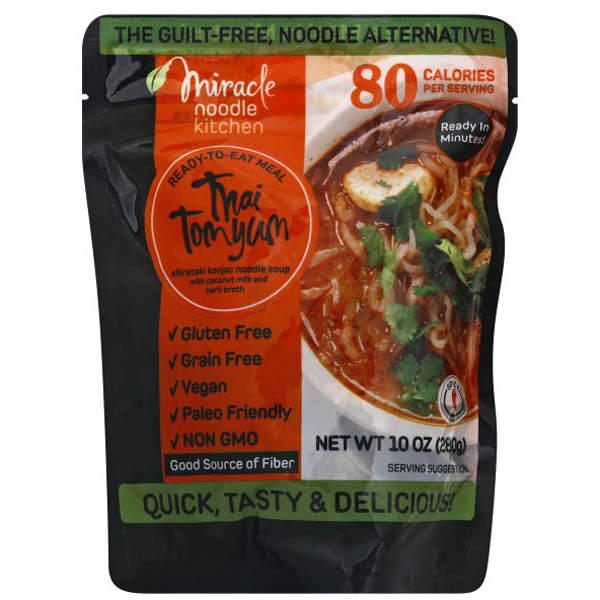 slide 1 of 2, Miracle Noodle Kitchen Rte Meal Thai Tom Yum, 10 oz