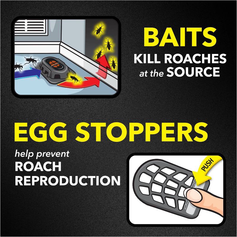 slide 5 of 13, Raid Double Control Small Roach Baits Plus Egg Stoppers 12+3 ct: Indoor Insecticide, Avermectin Formula, 0.27 lb, 3 ct, 0.27 lb