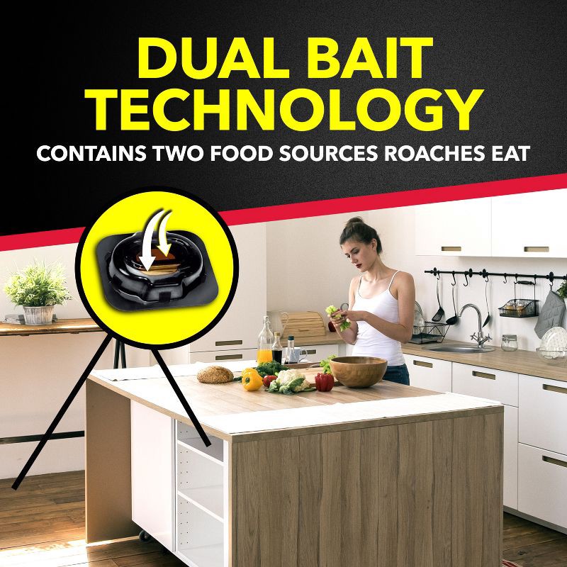 slide 6 of 13, Raid Double Control Indoor Small Roach Killer with Egg Stoppers - 12+3ct, 3 ct