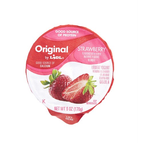 slide 1 of 1, lowfat yogurt, strawberry, 6 oz