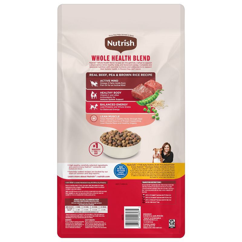 slide 2 of 10, Nutrish Whole Health Blend Real Beef, Pea & Brown Rice Recipe Dry Dog Food - 6lbs, 6 lb