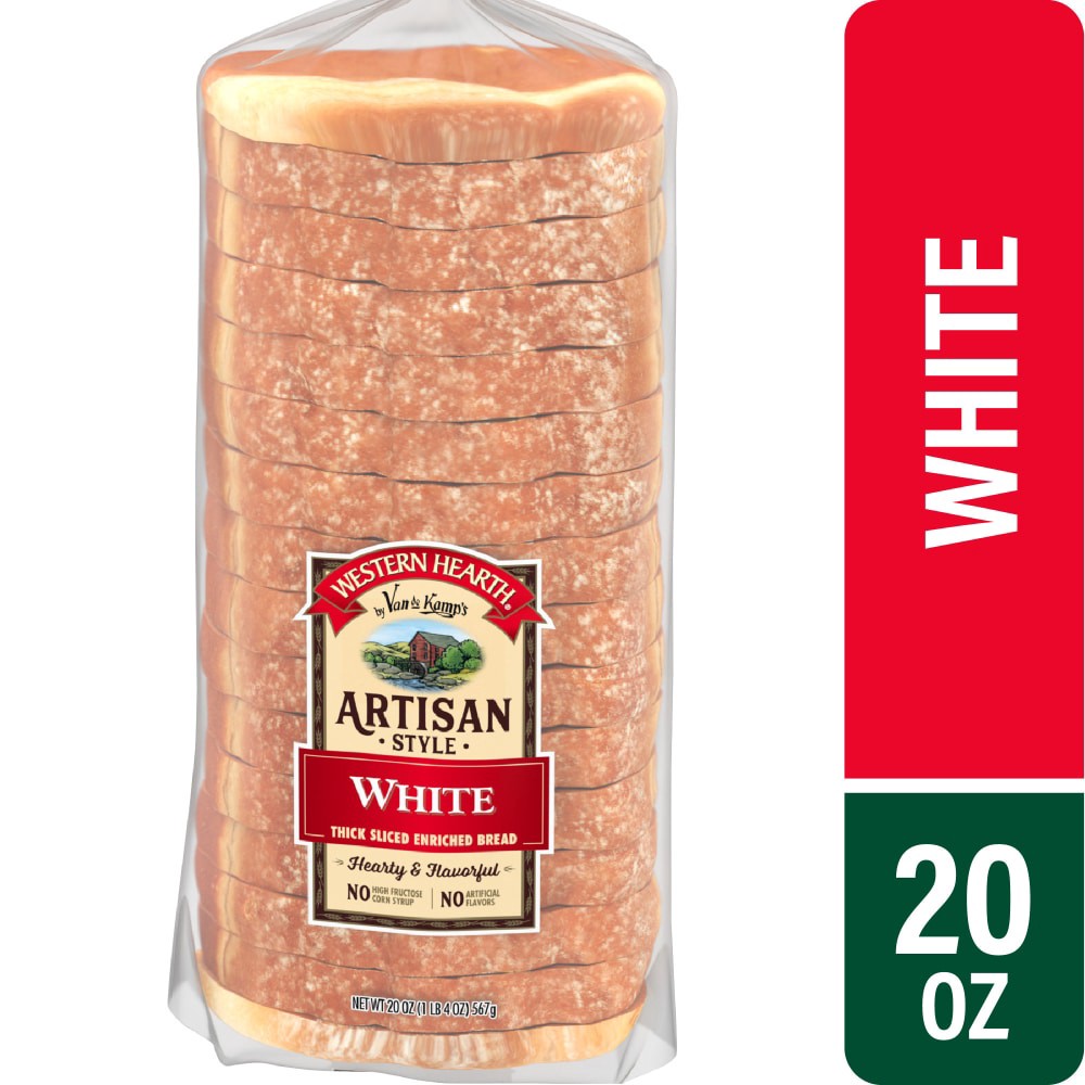 slide 1 of 6, Western Hearth Artisan Style White Bread, 20 oz
