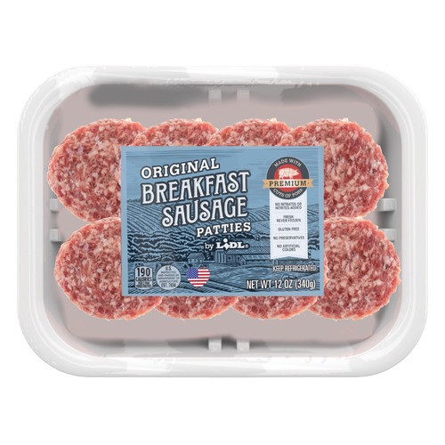 slide 1 of 1, breakfast sausage patties, original, 12 oz