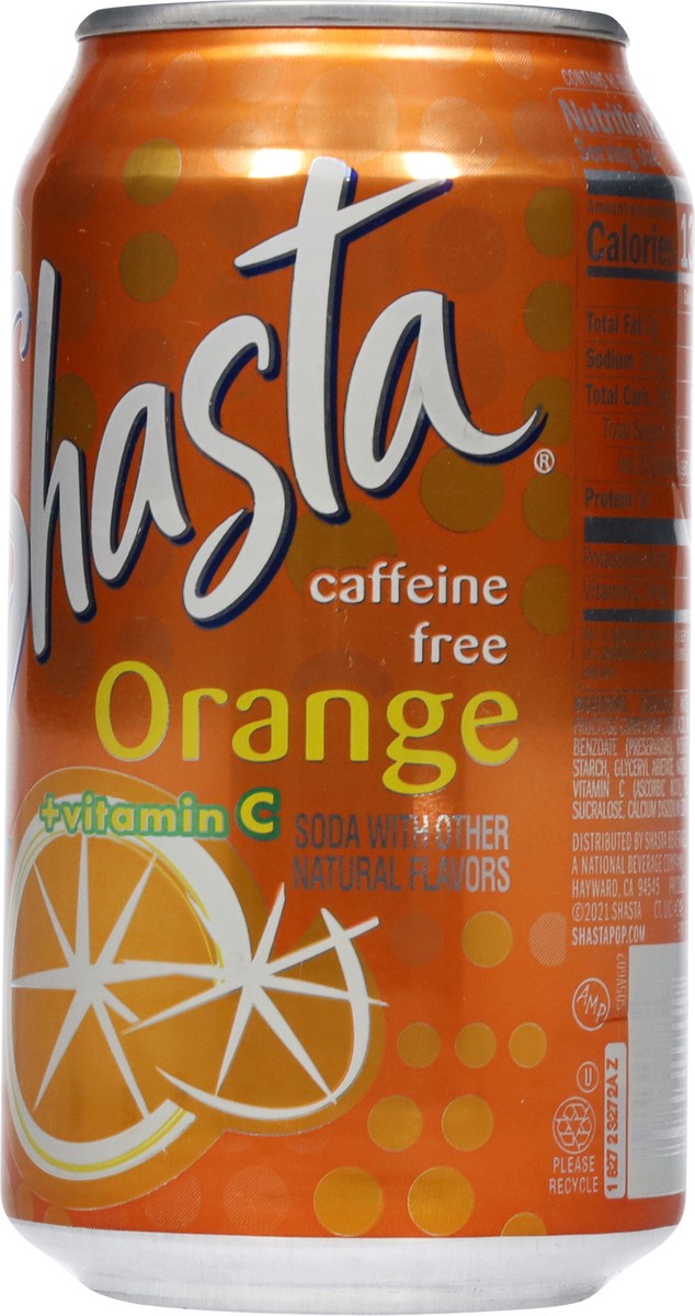 slide 5 of 9, Shasta Caffeine Free + Vitamin C Orange Soda 12 fl oz, 12 oz