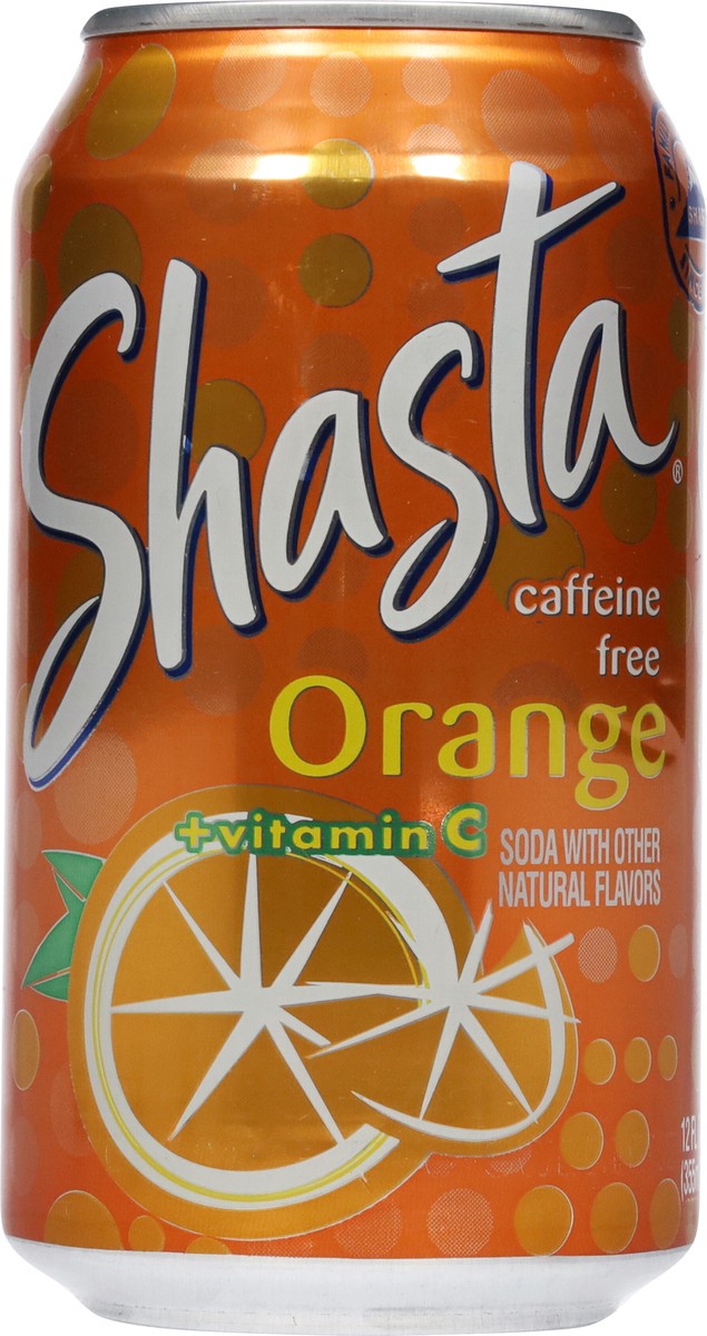 slide 6 of 9, Shasta Caffeine Free + Vitamin C Orange Soda 12 fl oz, 12 oz