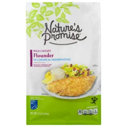 Nature's Promise Wild Boneless Skinless Flounder Fillets apx 2-5 ct Frozen