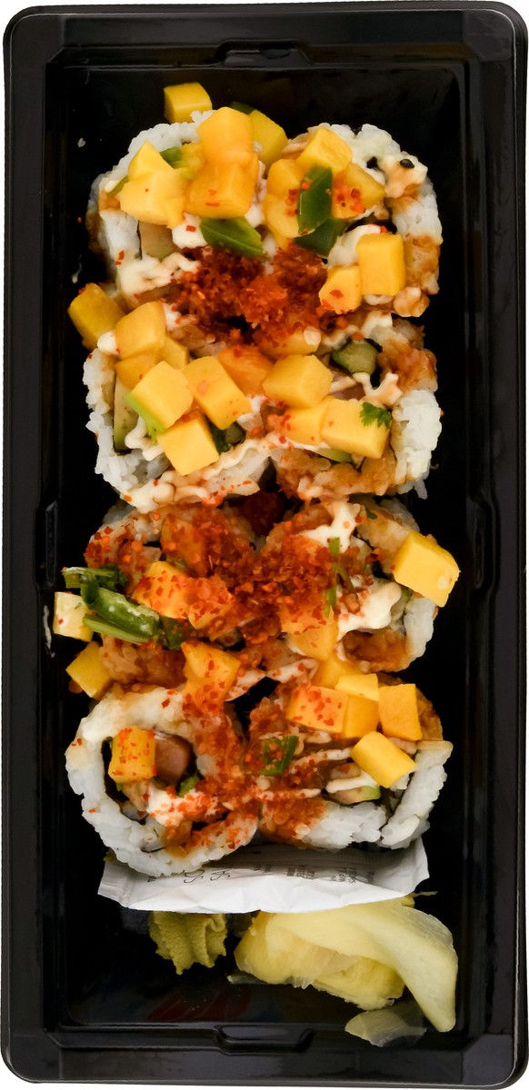 slide 2 of 9, Hissho Sushi Chili Lime Mango Salmon Roll 9.1 oz, 9.1 oz