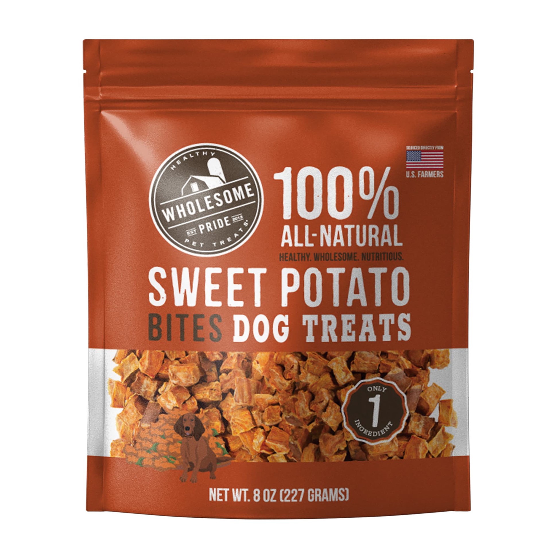 slide 1 of 1, Wholesome Pride Sweet Potato Mini Bites Dog Treats, 8 oz., 8 oz