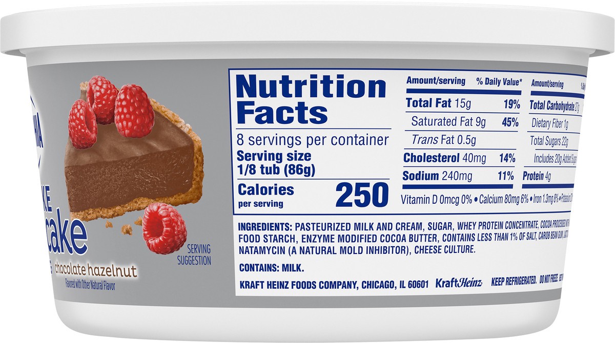 slide 12 of 14, Philadelphia No Bake Chocolate Hazelnut Cheesecake Filling, 24.3 oz Tub, 24.3 oz