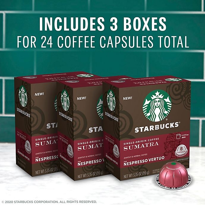 slide 3 of 7, Starbucks by Nespresso Vertuo Line Single-Origin Sumatra Coffee Capsules, 24 ct