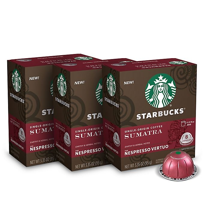 slide 1 of 7, Starbucks by Nespresso Vertuo Line Single-Origin Sumatra Coffee Capsules, 24 ct