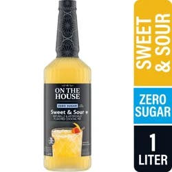 On The House No Sugar Added Sweet & Sour Cocktail Mix - 33.8 fl oz
