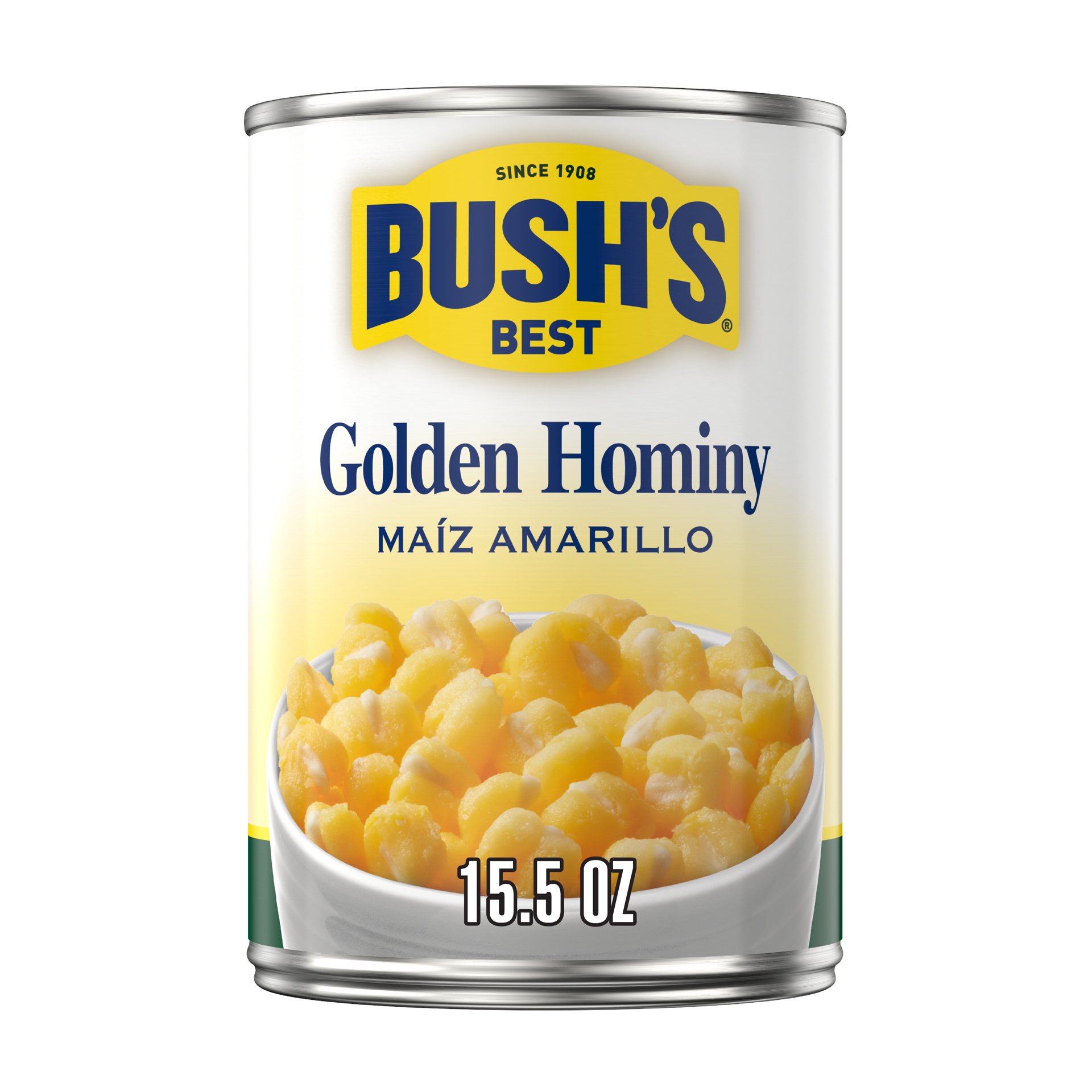 slide 1 of 5, Bush's Best Bush's Golden Hominy 15.5 oz, 15.5 oz