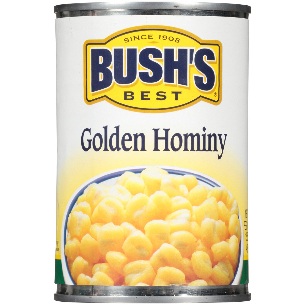 slide 1 of 5, Bush's Best Golden Hominy, 15.5 oz