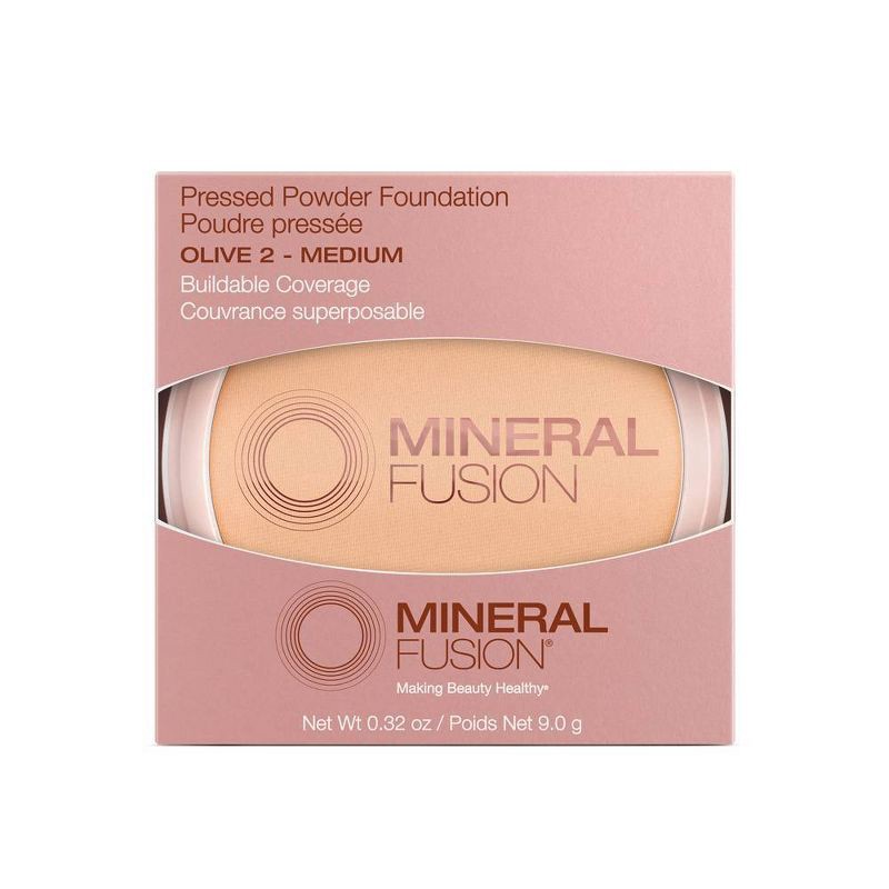 slide 2 of 3, Mineral Fusion Age-Defying Pressed Powder Foundation - Olive 2 - Medium - 0.32oz, 0.32 oz