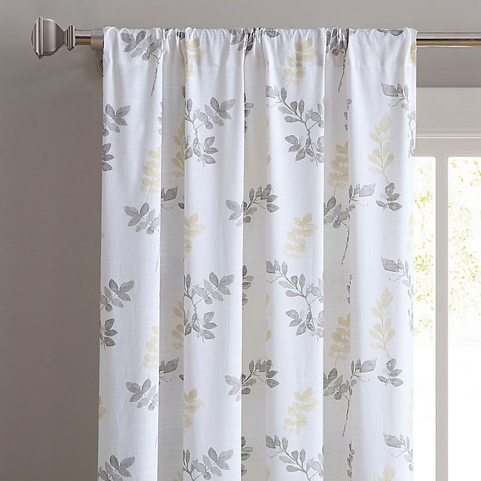 slide 2 of 3, SALT Ainsley 95-Inch Rod Pocket Window Curtain Panels - Yellow/Grey, 2 ct