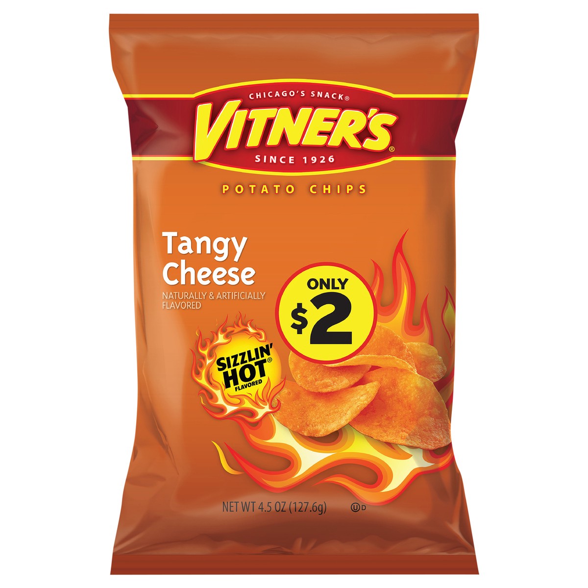 Vitners Sizzlin Cheese Potato Chip 4.5 oz Shipt