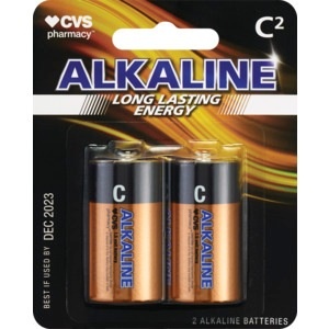 slide 1 of 1, CVS Pharmacy Alkaline Batteries C, 2 ct