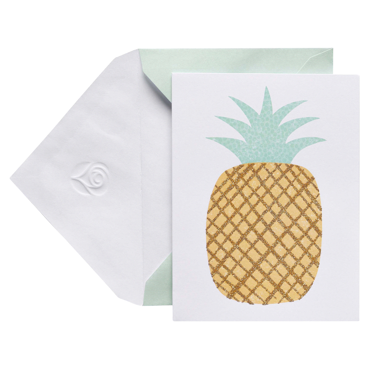 slide 1 of 9, American Greetings Blank Cards and Envelopes, Pineapple, 10 ct