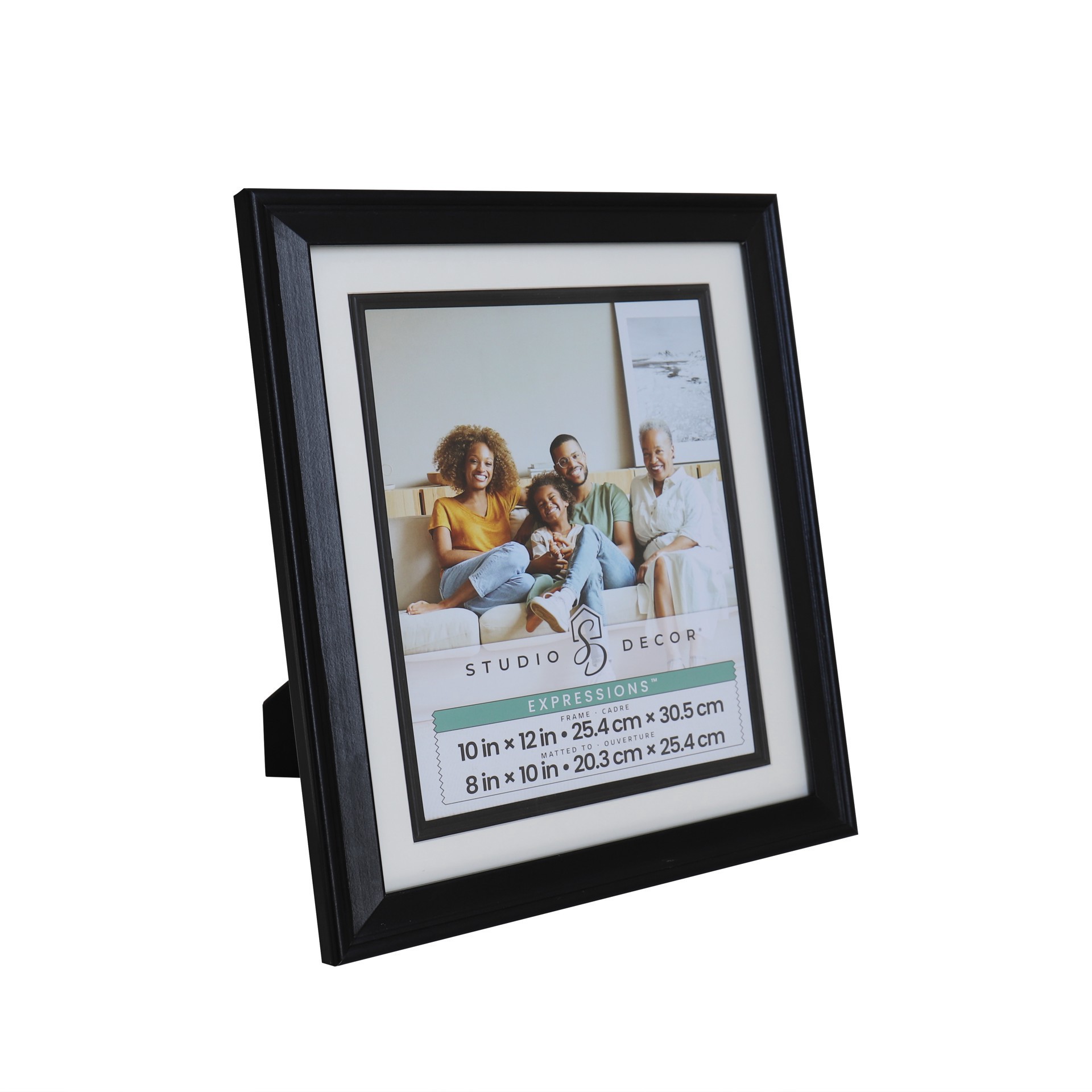 slide 5 of 5, Expressions 8" X 10" Black Tabletop Frame With Mat By Studio Decor, 8 in x 10 in