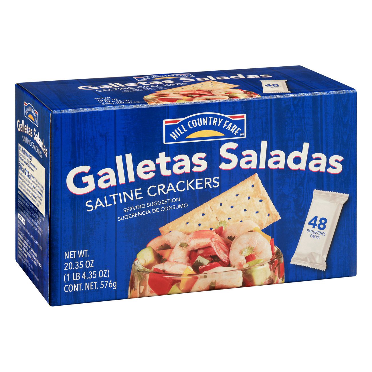 slide 1 of 1, Hill Country Fare Galletas Saladas Saltine Crackers, 48 ct