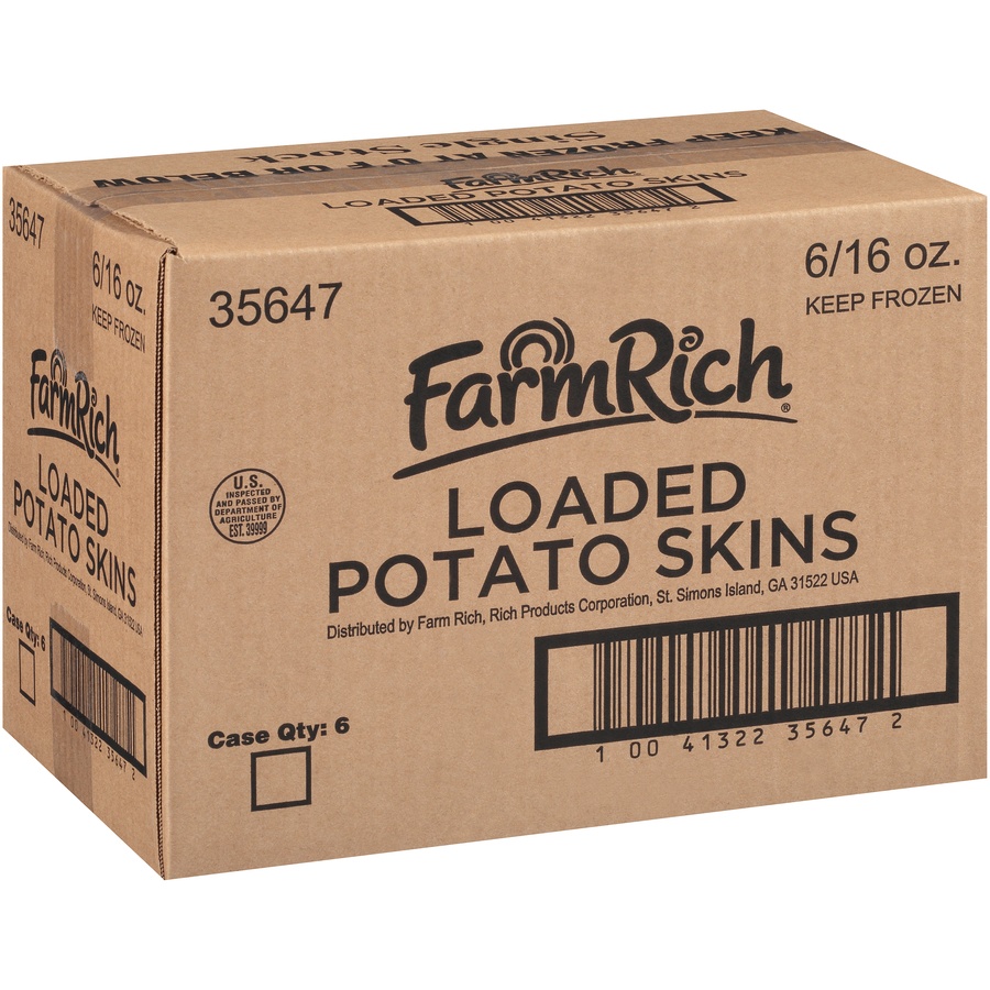 slide 3 of 8, Farm Rich Loaded Potato Skins, 16 oz
