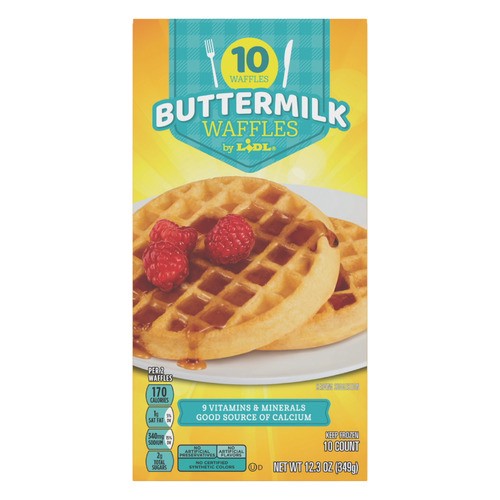 slide 1 of 1, frozen buttermilk waffles, 12.3 oz