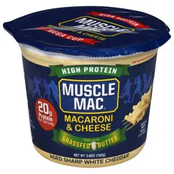 Muscle Mac High Protein Aged Sharp White Cheddar Macaroni & Cheese 3.6 oz