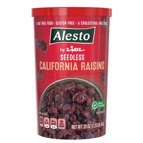 slide 1 of 1, Alesto California seedless raisins, 20 oz