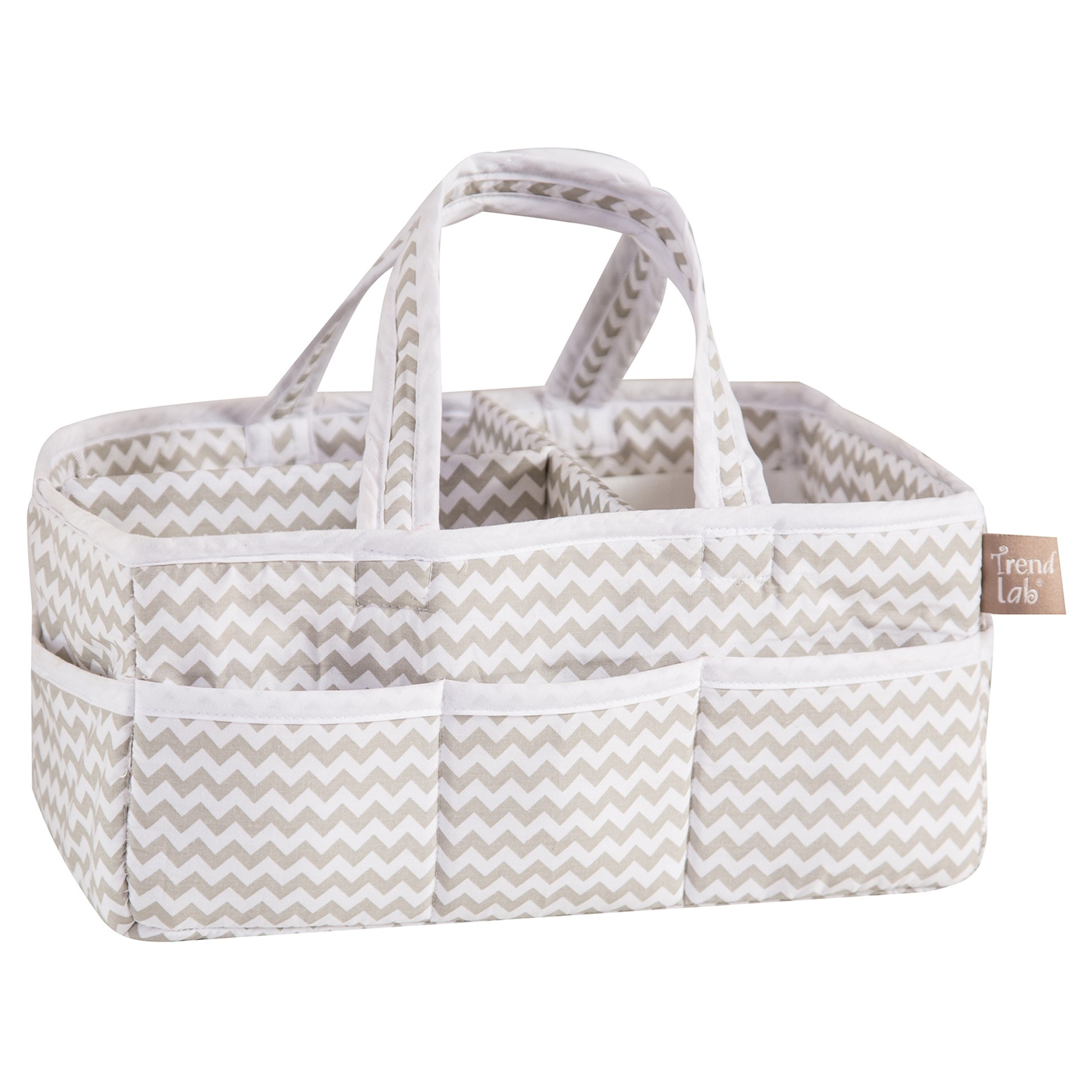 slide 1 of 3, Trend Lab Diaper Storage Caddy - Chevron, 1 ct