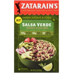Zatarain's Salsa Verde Brown Rice With Red Beans, 5.7 oz