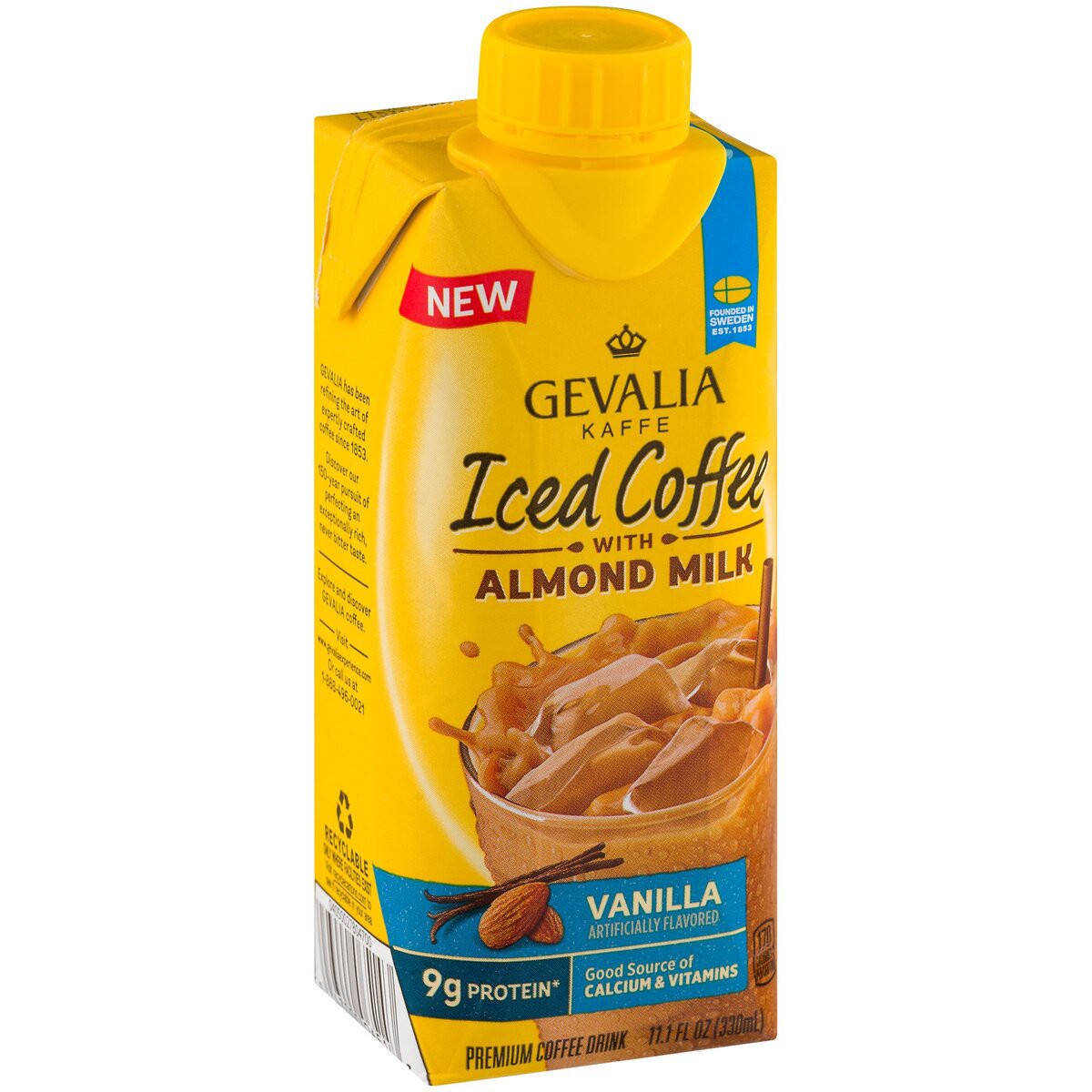 slide 2 of 7, Gevalia Vanilla Iced Coffee with Almond Milk, 11.1 oz