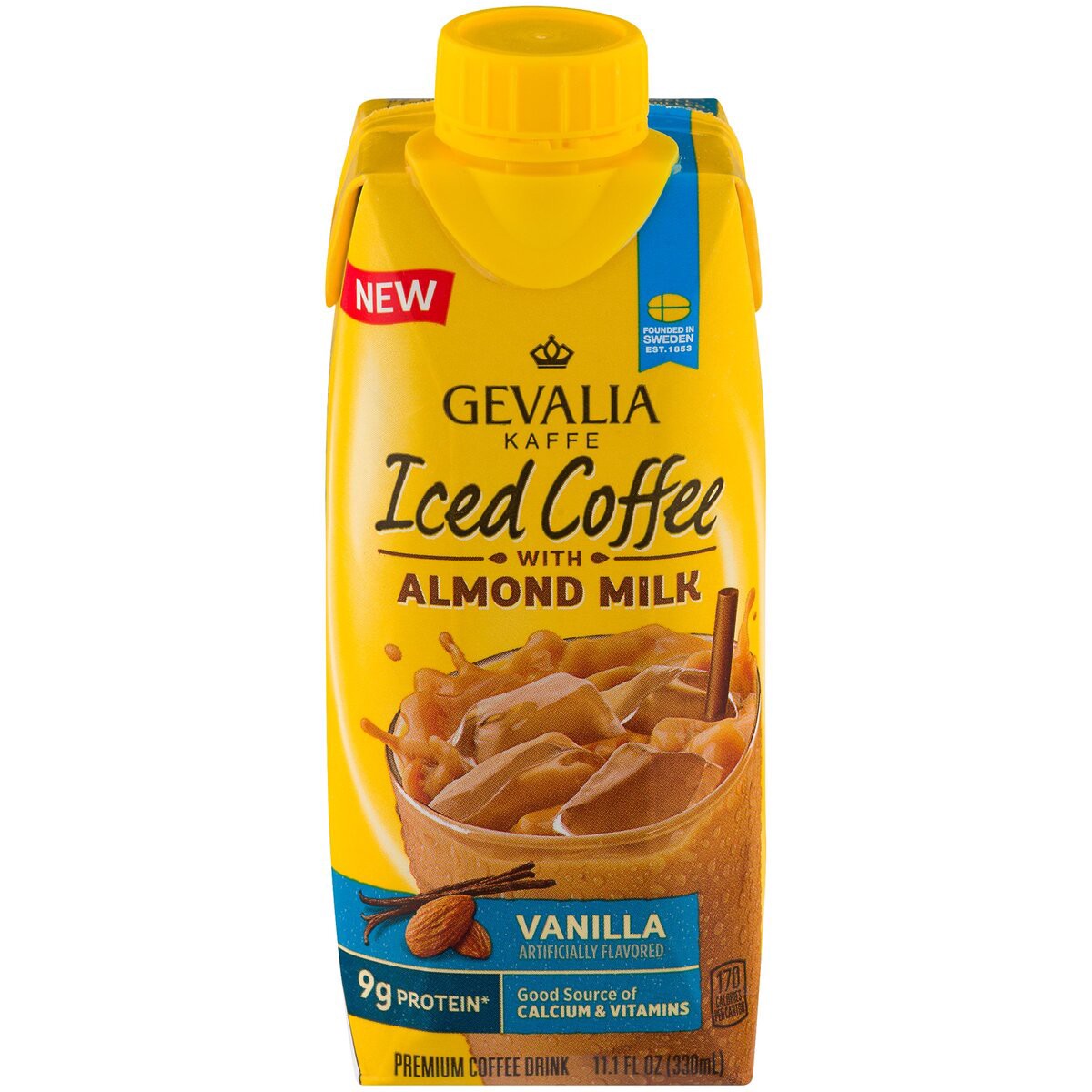 slide 1 of 7, Gevalia Vanilla Iced Coffee with Almond Milk, 11.1 oz
