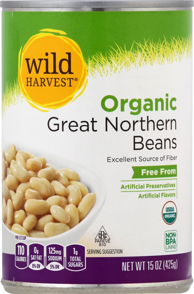 slide 1 of 9, Wild Harvest Organic Beans Great Northern, 15 oz