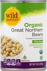 Wild Harvest Organic Beans Great Northern - 15 oz