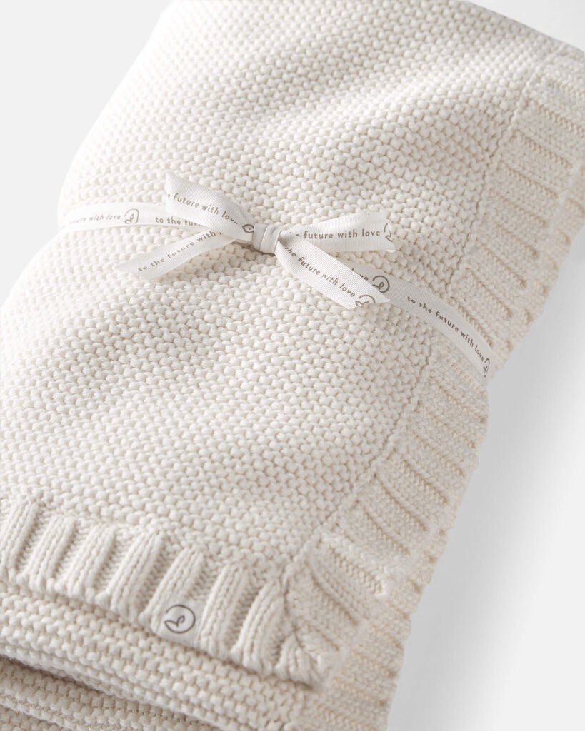 slide 4 of 4, Carter's Just One You Little Planet Cream Sweater Knit Blanket - Gray, 1 ct