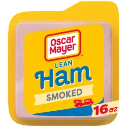 Oscar Mayer Lean Smoked Ham, Water Added, Sliced Lunch Meat Tray