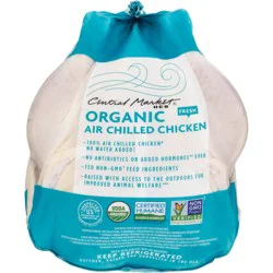 Central Market Organic Air-Chilled Whole Young Chicken Fryer, 3-4 lbs