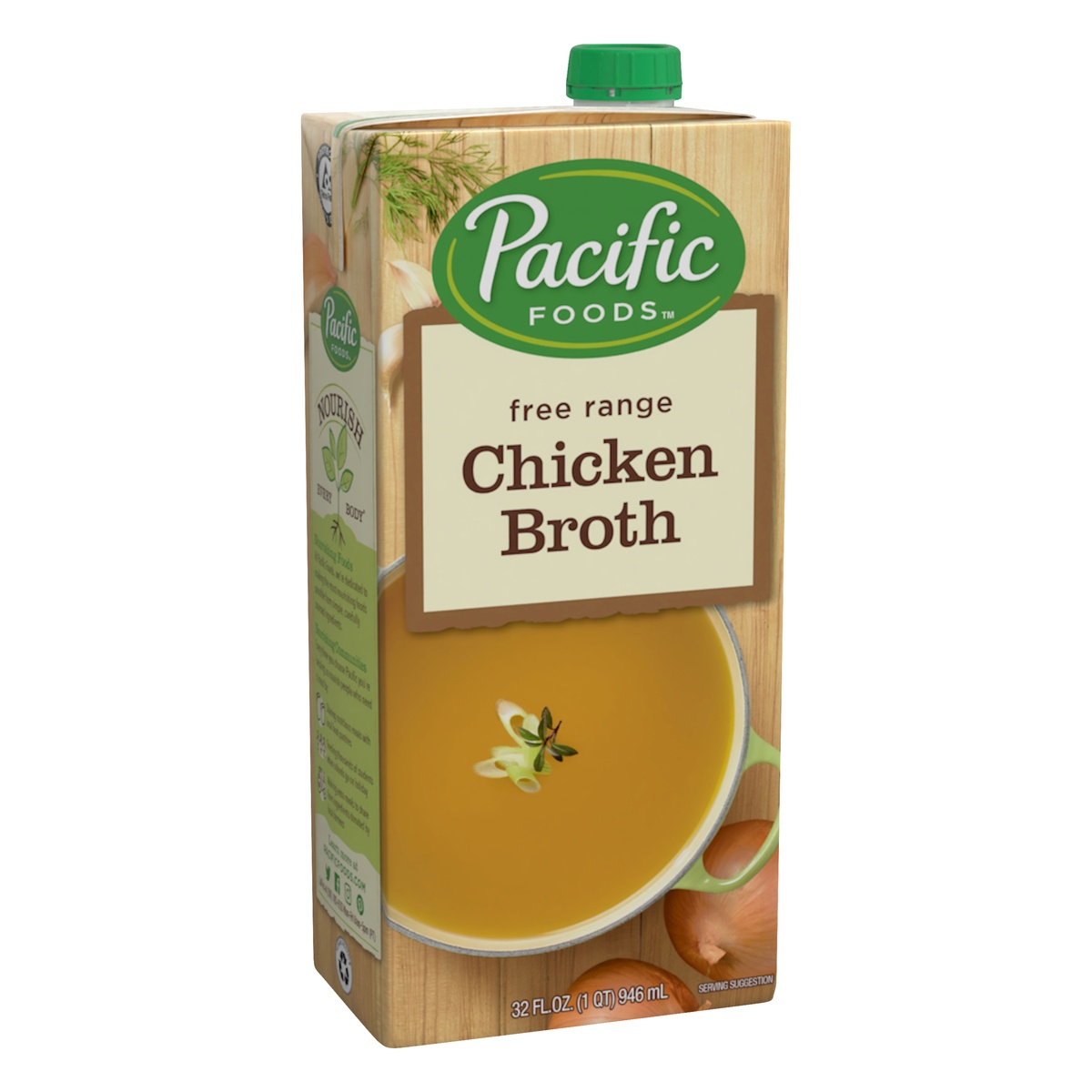 slide 3 of 9, Pacific Free Range Chicken Broth Aseptic Carton, 32 fl oz