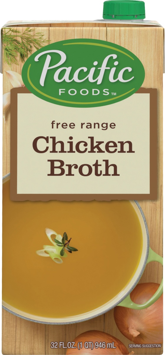 slide 9 of 9, Pacific Free Range Chicken Broth Aseptic Carton, 32 fl oz