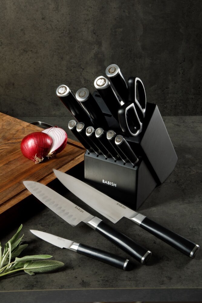 slide 3 of 4, Babish Cutlery Block Set, 15 ct