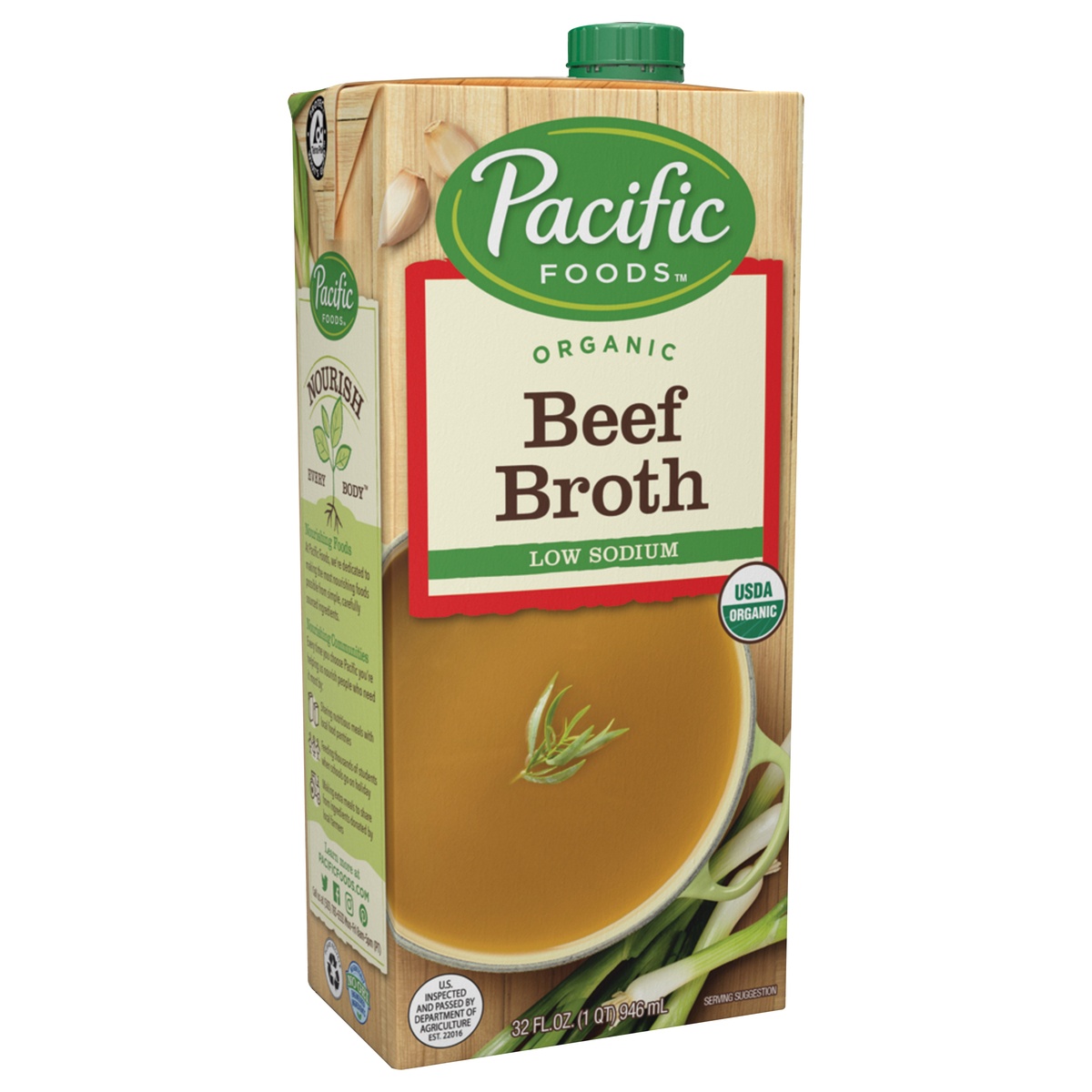 slide 2 of 9, Pacific Foods Organic Beef Broth Low Sodium, 32 fl oz