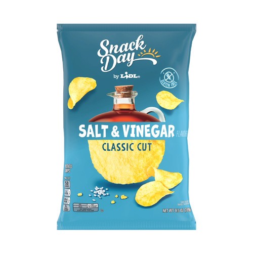 slide 1 of 1, salt & vinegar flavored potato chips, 9.5 oz