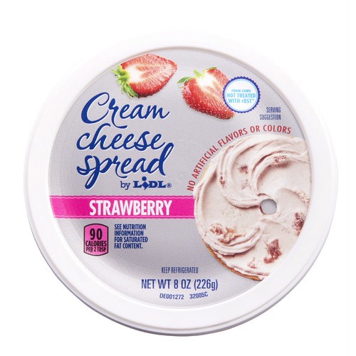 slide 1 of 1, cream cheese spread, strawberry, 8 oz