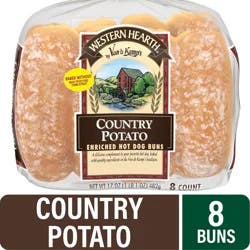 Western Hearth Country Potato Enriched Hot Dog Buns