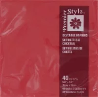 Premier Stylz Ruby Red Beverage Napkins